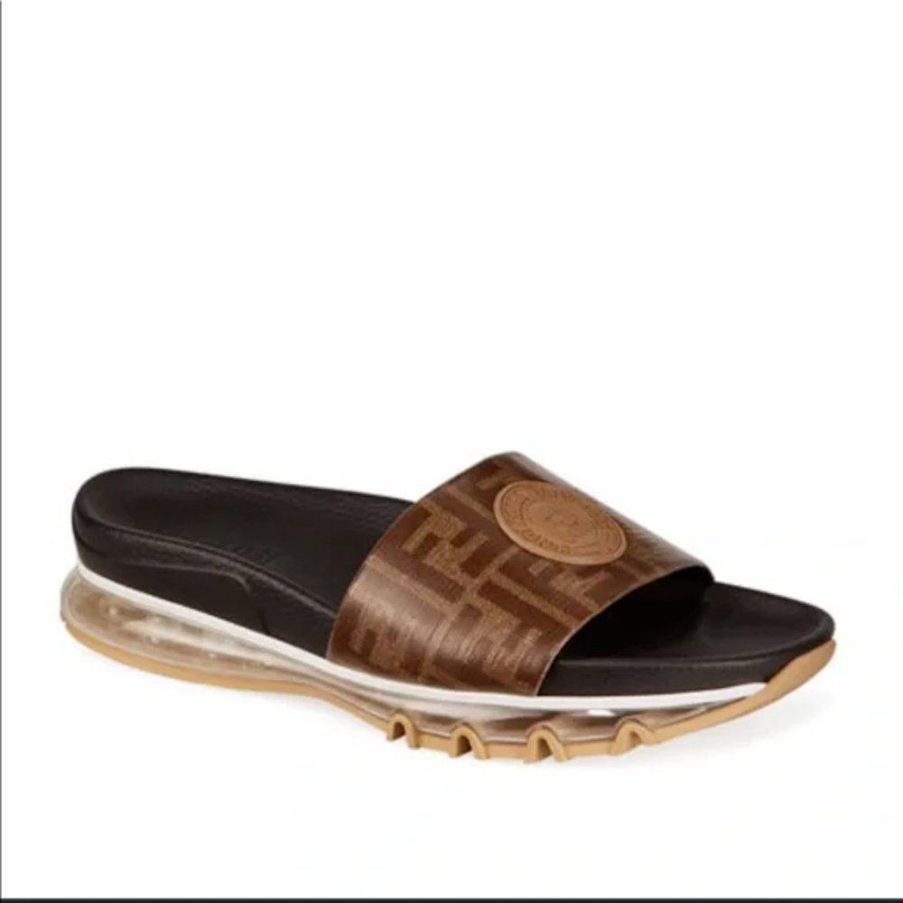 Fendi FF Vetrificato Slide Sandal